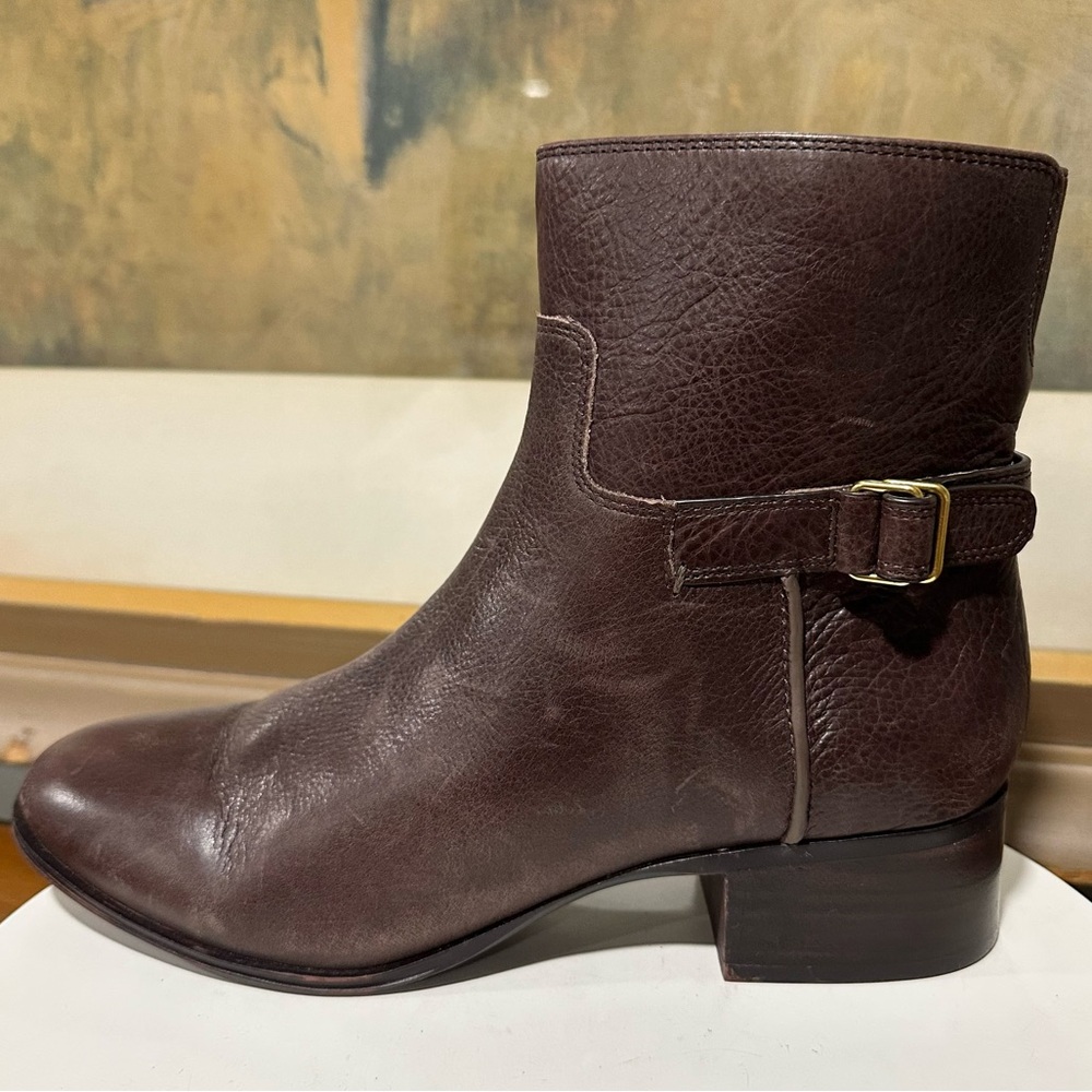 🌸SARTO by FRANCO SARTO 🌸 Brown Leather Round Toe Ankle Bootie Size: 8.5 - Picture 8 of 16